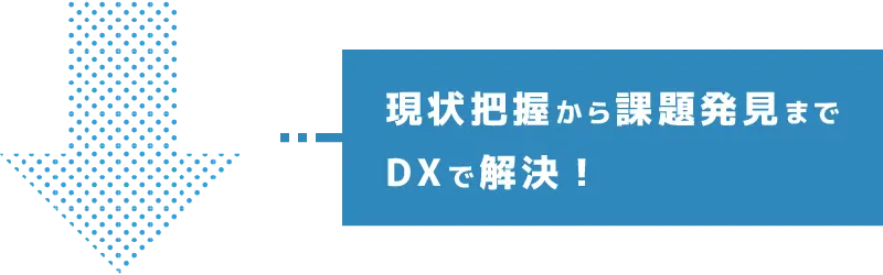 現状把握から課題発見までDXで解決！